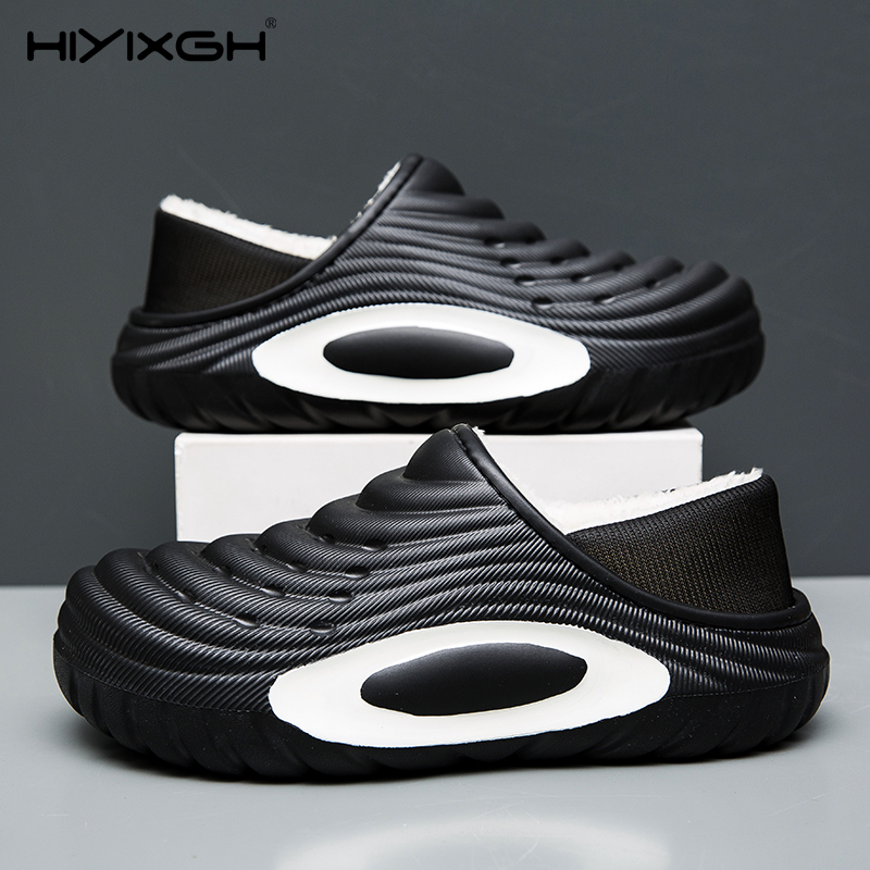 Men'S Fashion Houses - Fashion Winter Men's Cotton Slippers Outdoor