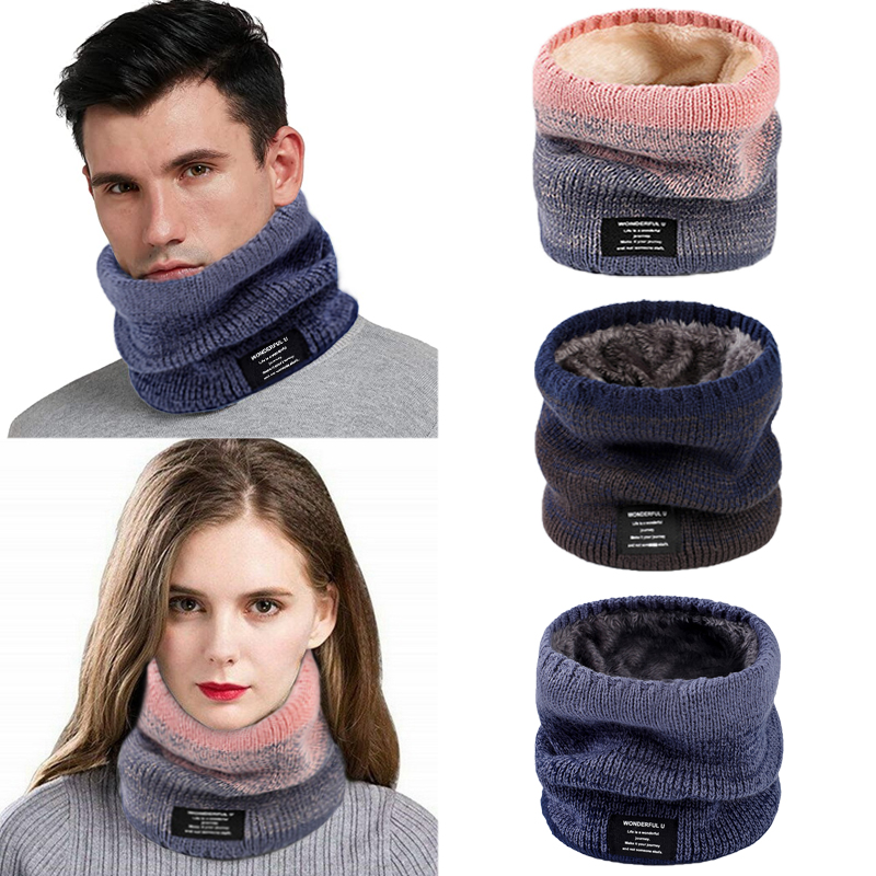 Men'S Fashion Head Scarf - Winter Women Men's Knitted Gradient Head