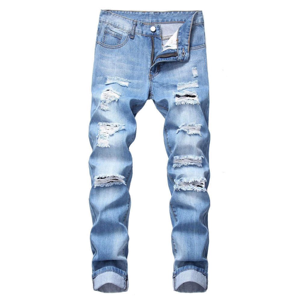 Skinny Jeans Ripped - Punk Street Style Ripped Skinny Jeans