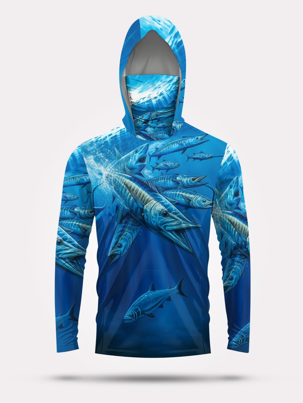Fashion Mens Shirt - Men's Summer Fashion Fish School Print