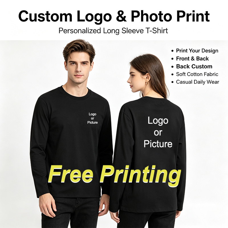 Fashion Mens Shirt - Customized Cotton Long Sleeve T-shirts Men