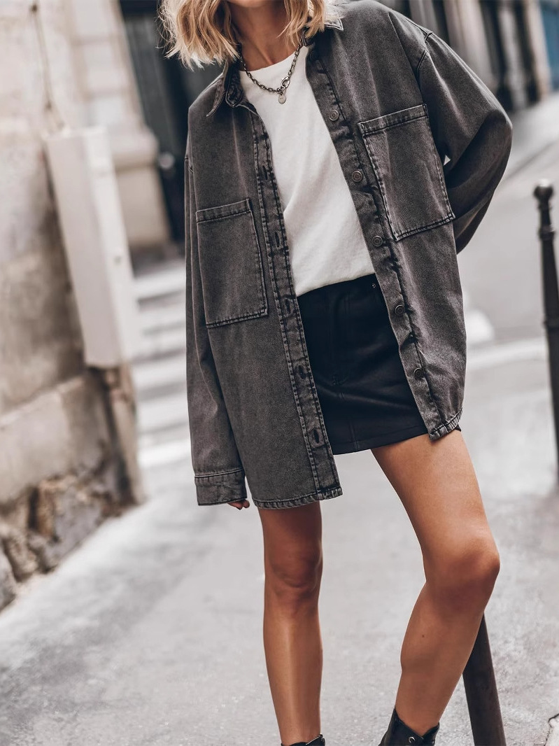 Women's Loose Fit Denim Jacket - Denim Jacket Vintage review and price