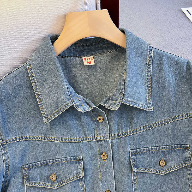 Retro Denim Shirt For Women Su - Denim Jacket Vintage review and price