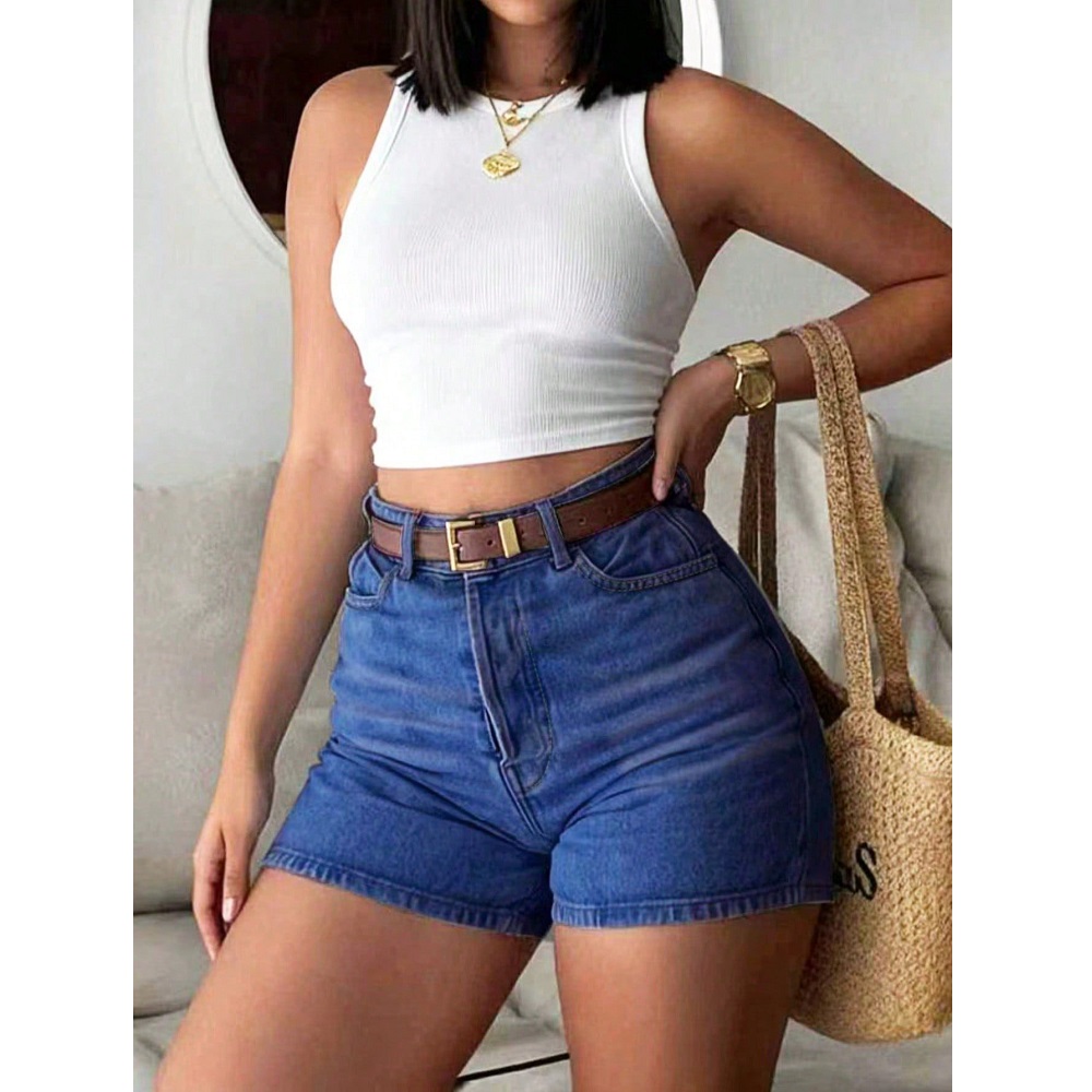 Women Summer Denim Shorts High - Skinny Jeans Ripped review and price