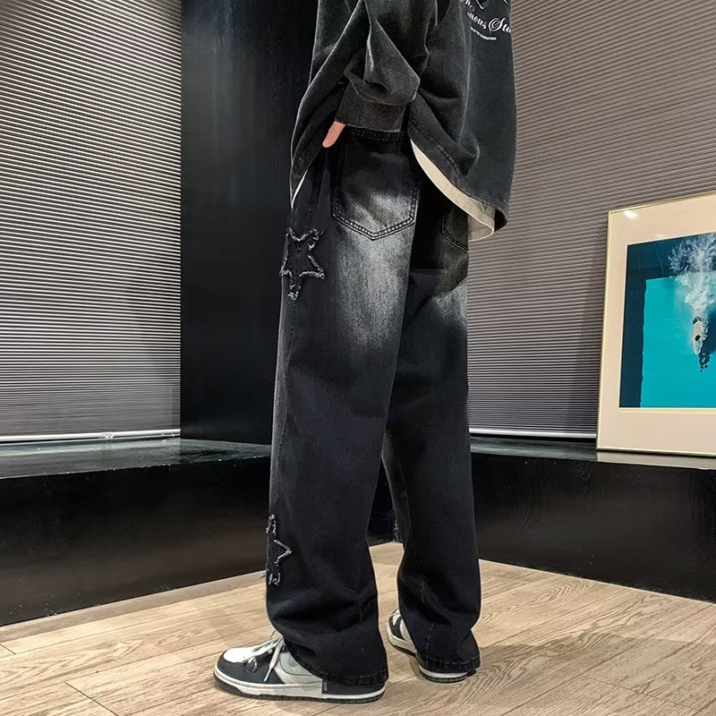 New Men's Star Embroidered Fas - Men'S Fashion With Baggy Jeans review and price