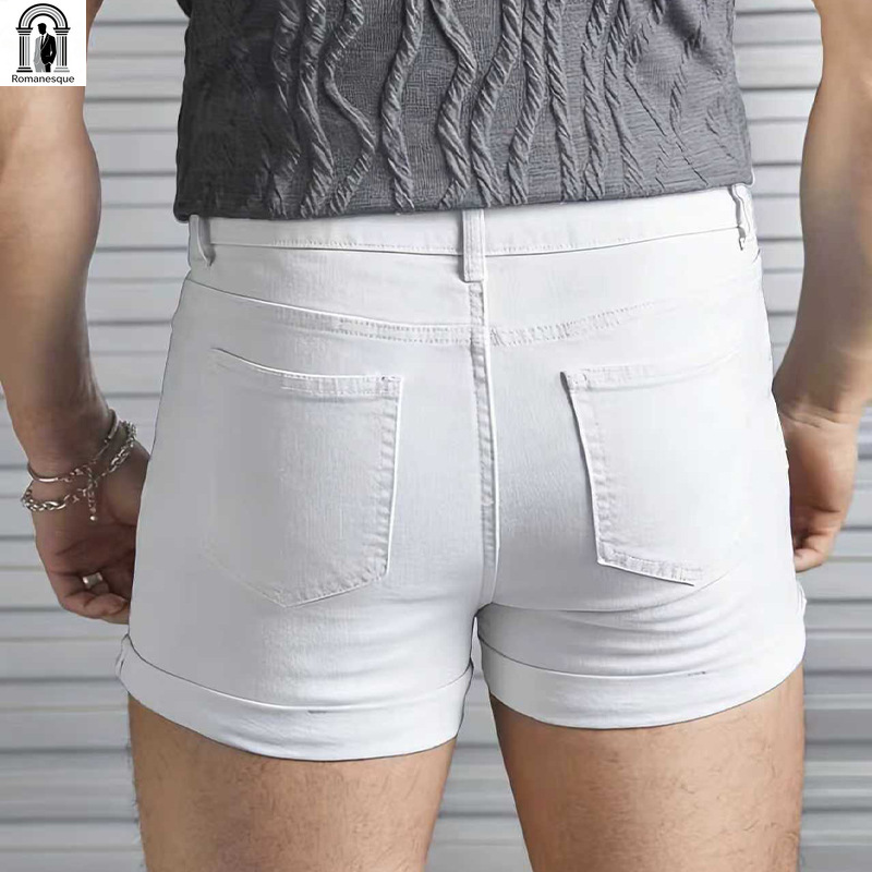 Men's Sexy Slim Fit White Deni - Skinny Jeans Ripped review and price