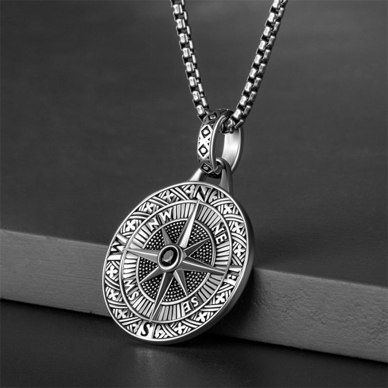 Trendy Fashion Compass Pendant - Mens Fashion Discord review and price