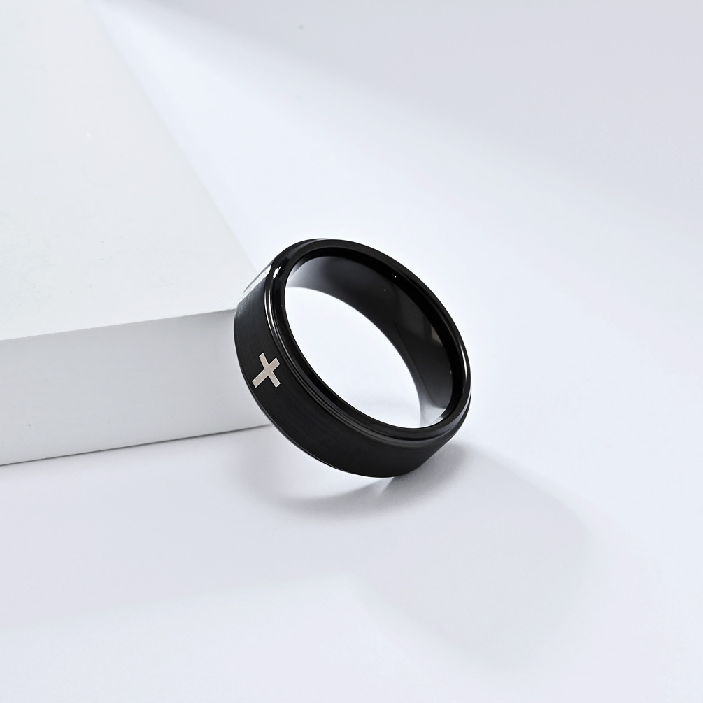 8mm Cross Ring for Men, Tungst - Men'S Fashion Easter review and price