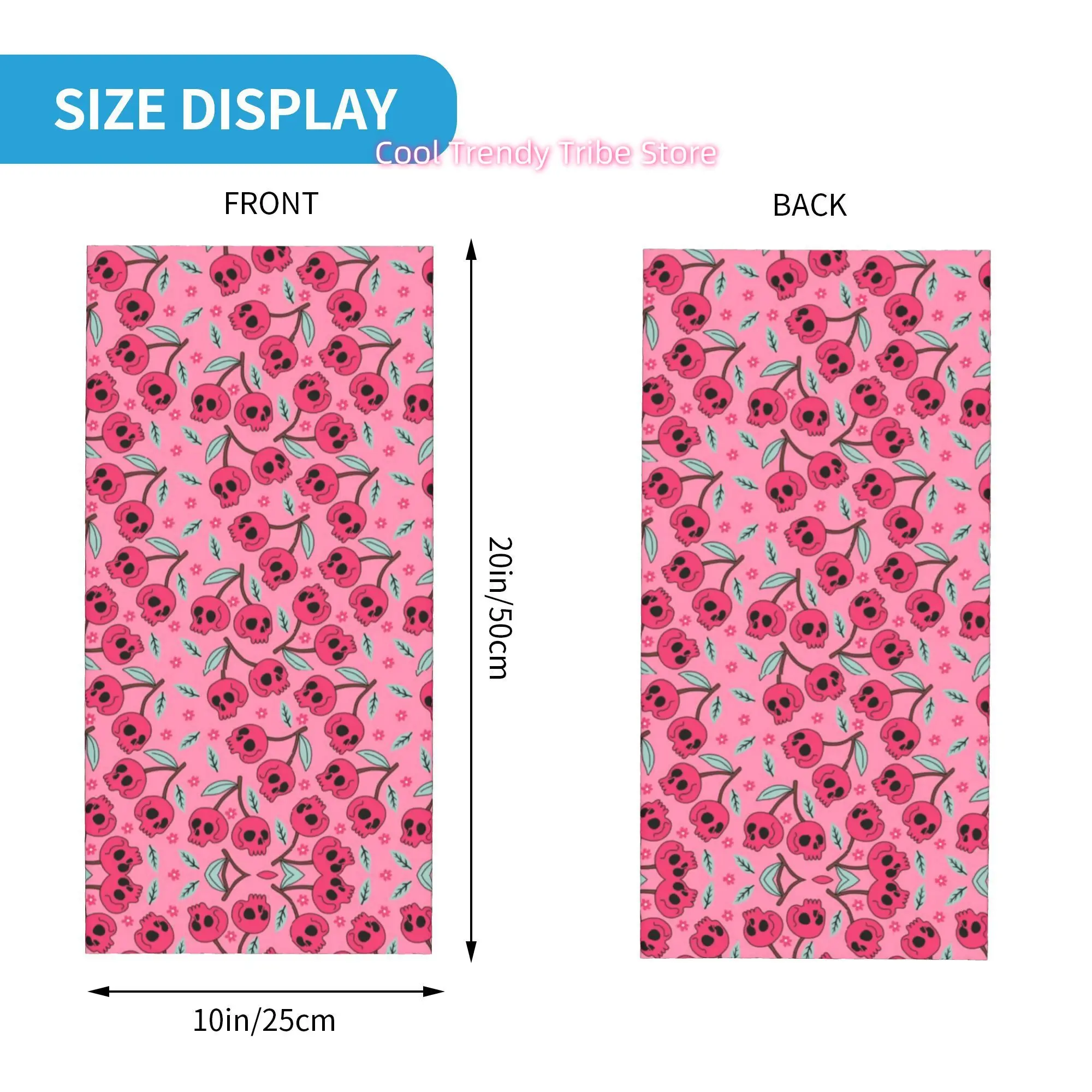 Pink Skull Cherry Fun Quirky S - Men'S Fashion Head Scarf review and price