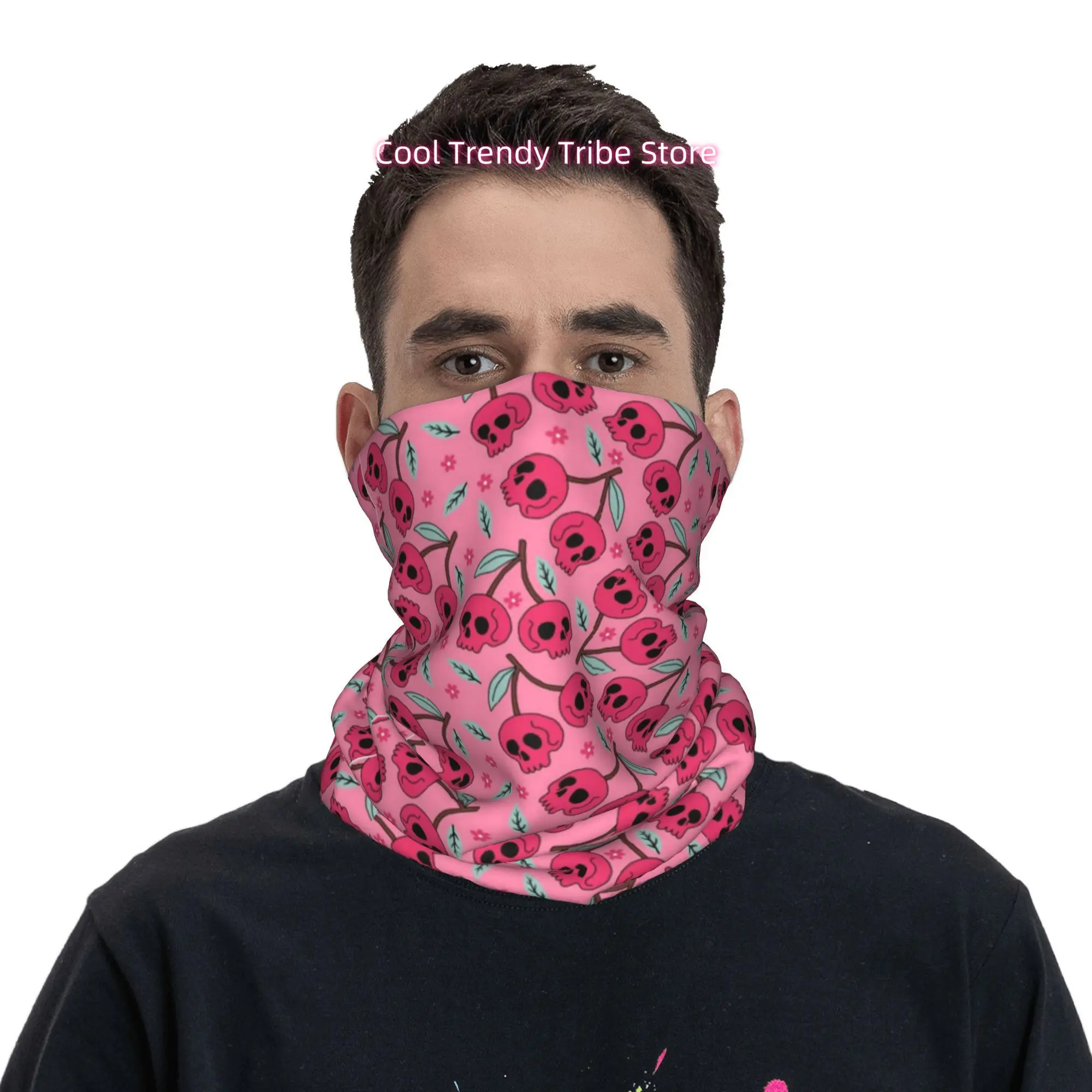 Pink Skull Cherry Fun Quirky S - Men'S Fashion Head Scarf review and price