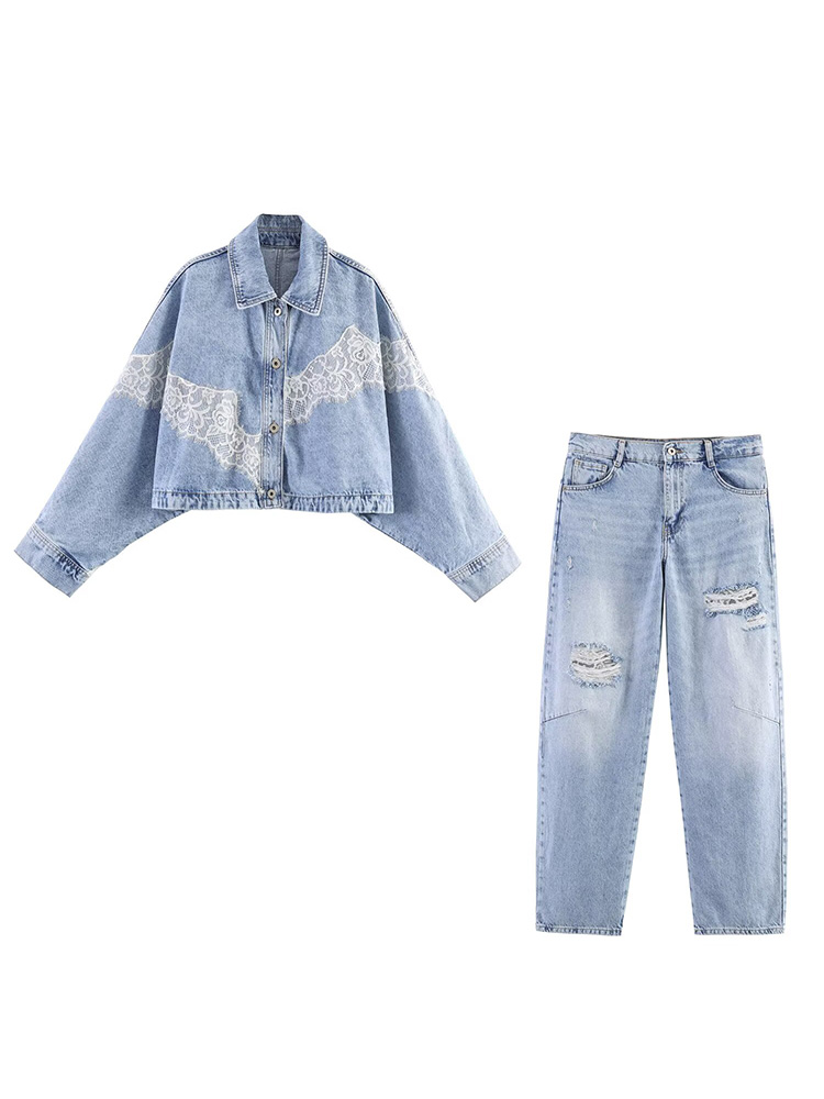 HH Spring Women Chic Single-br - Denim Jacket Vintage review and price