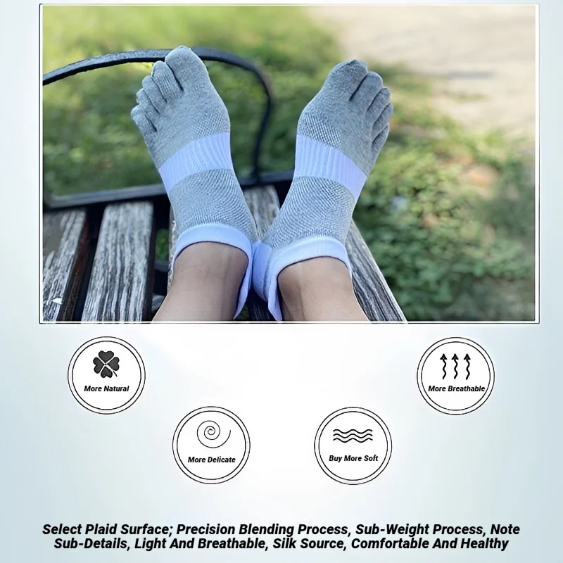 Man Toe Sport Socks Mesh Busin - Socks Ankle Men review and price