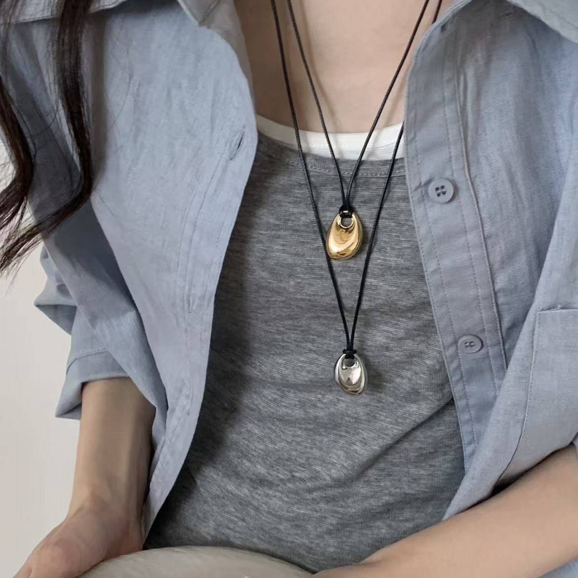 Korean Black Skin Rope Silver  - Mens Fashion Trend 2026 review and price