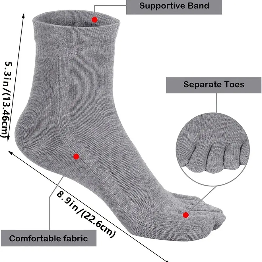 1/5/12 Pairs Unisex Cotton Toe - Socks Ankle Men review and price