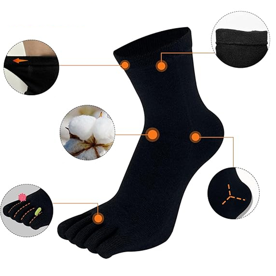 1/5/12 Pairs Unisex Cotton Toe - Socks Ankle Men review and price
