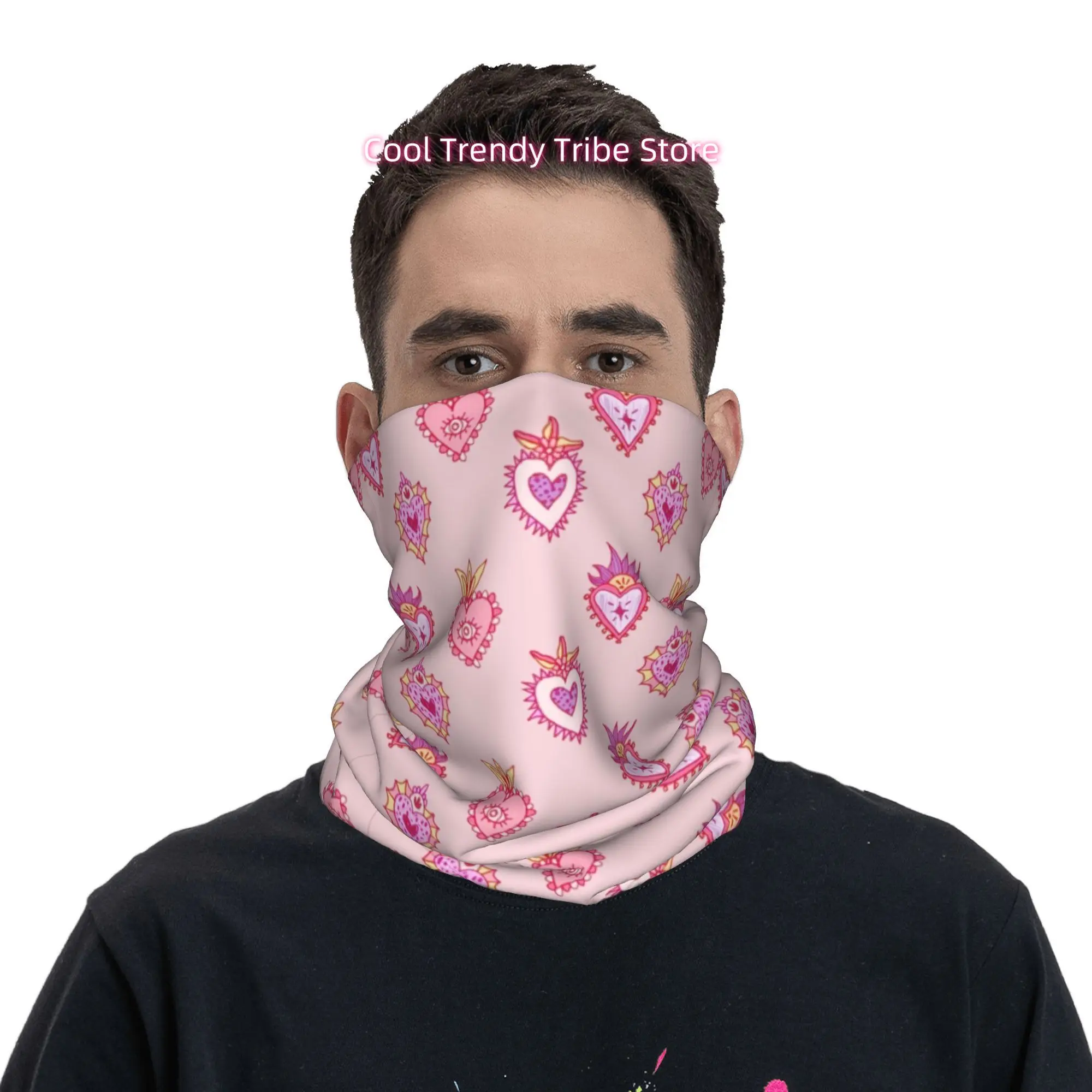 Pink Mexican Sacred Heart Roma - Men'S Fashion Head Scarf review and price