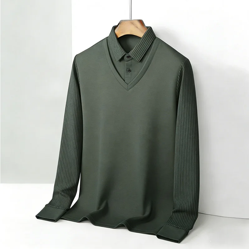 Men's Fake Two Piece Shirt Col - Fashion Mens Shirt review and price