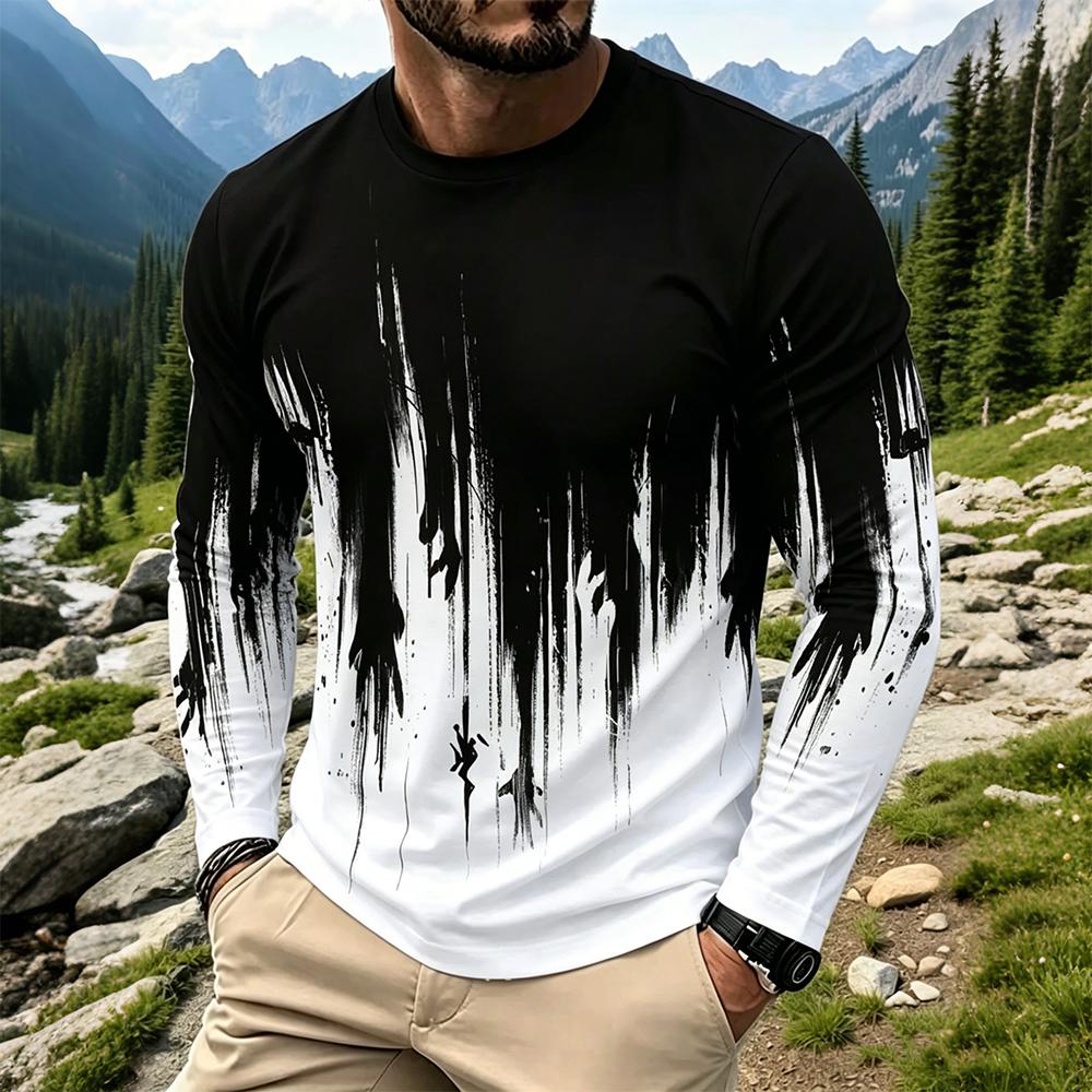 Men's Gradient Ink Splash Long - Fashion Mens Shirt review and price