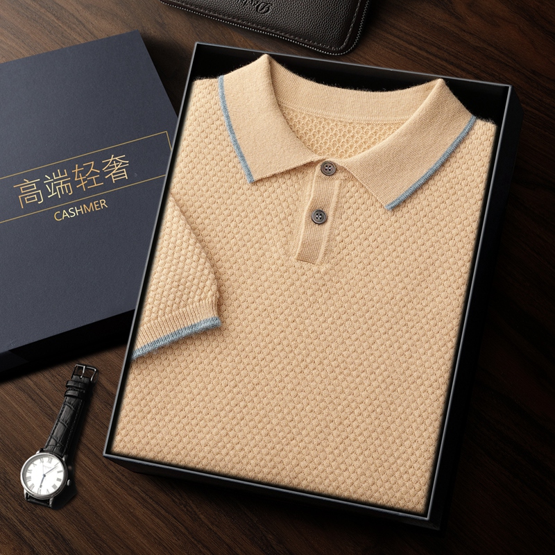 Short-Sleeved Cashmere Sweater - Mens Fashion Jumpers review and price