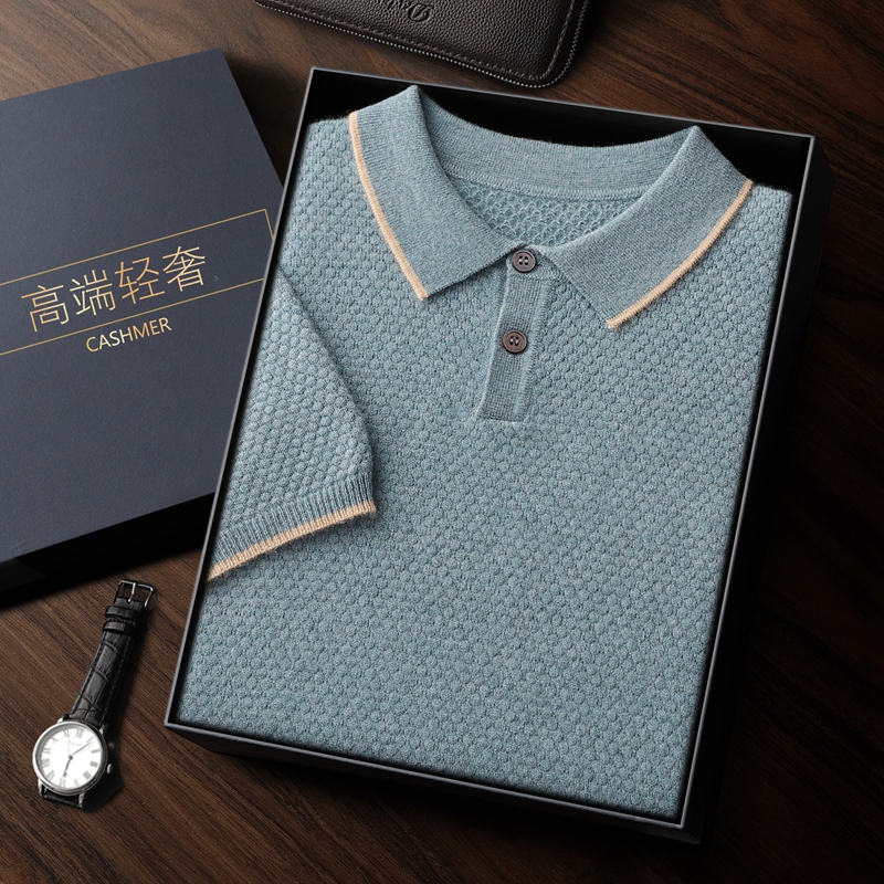 Short-Sleeved Cashmere Sweater - Mens Fashion Jumpers review and price
