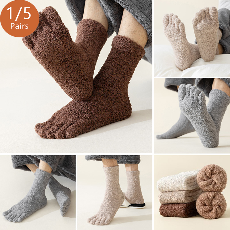 1/5 Pairs Mans Thermal Toe Soc - Socks Ankle Men review and price