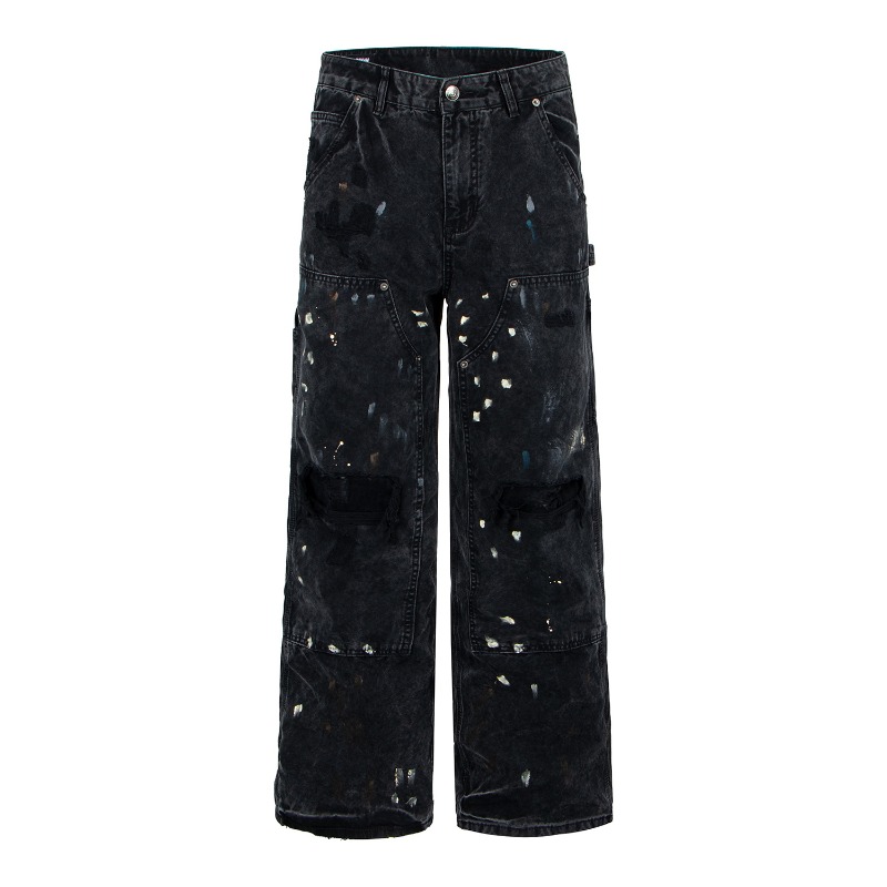 American Retro High Street Rip - Men'S Fashion With Baggy Jeans review and price